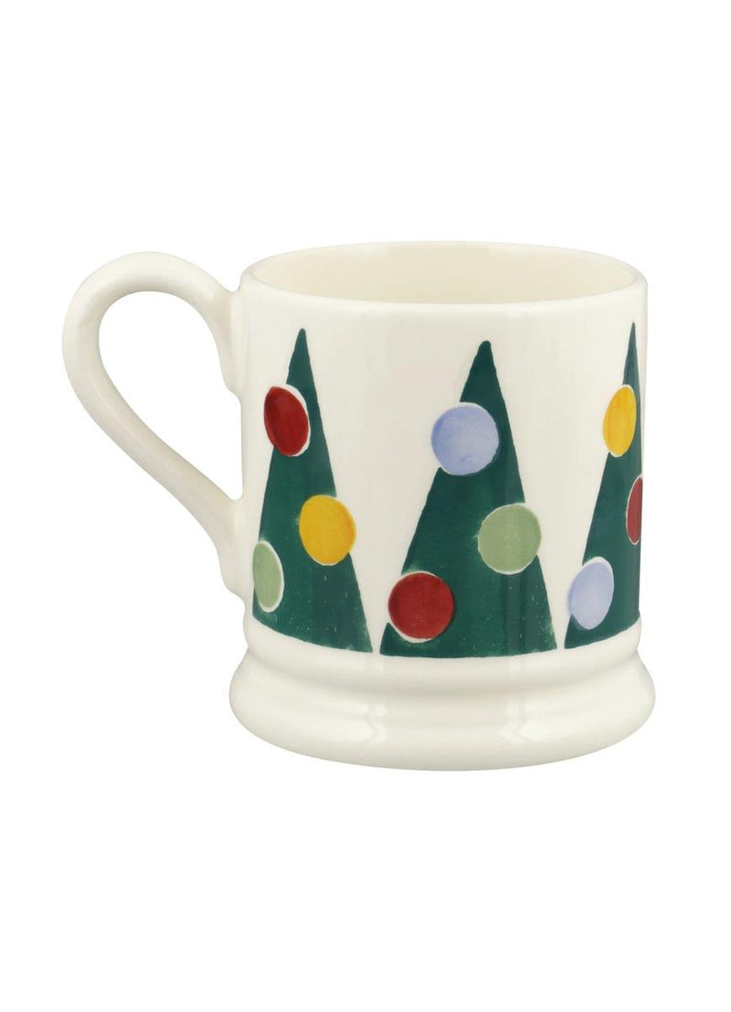 Emma Bridgewater - Half Pint Mug (300ml/1/2pt) - 9.3x8.2cms - Christmas Polka Trees