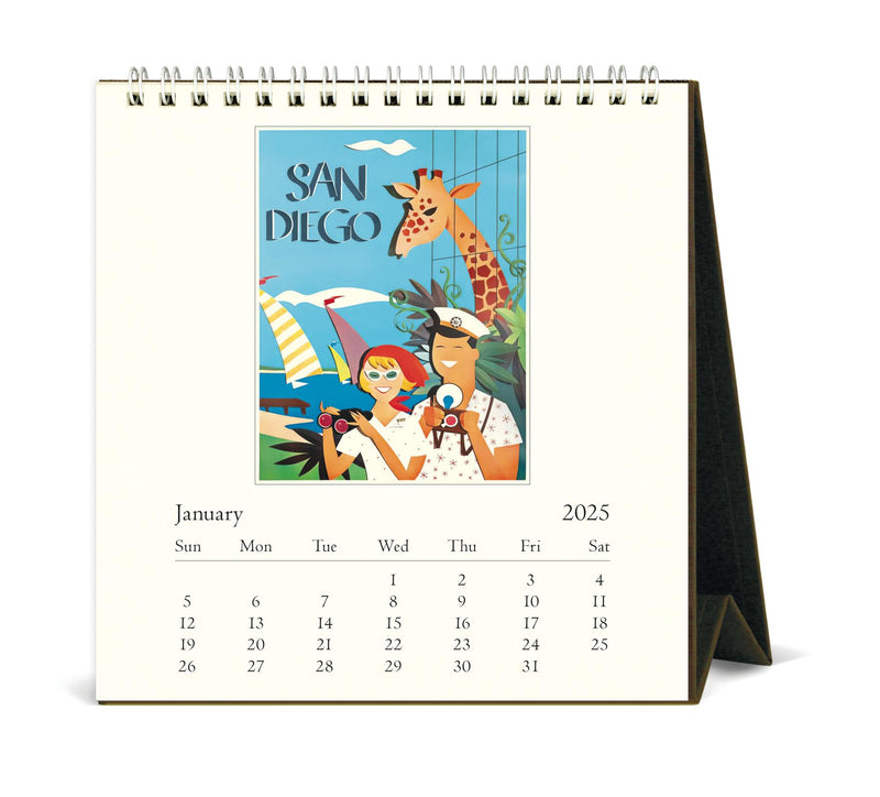 Cavallini - 2025 Desk Calendar - 6 x 6.5ins - California