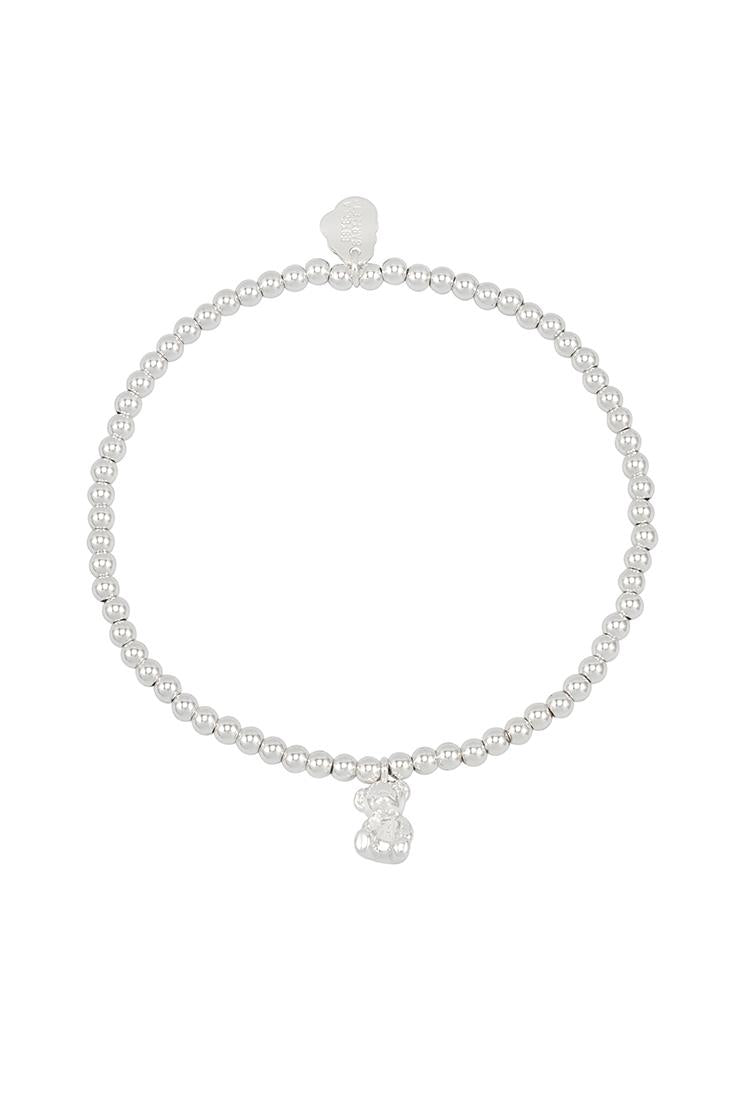 Teddy Bear Charm Sienna Bracelet - Silver Plated - Big Hugs - Estella Bartlett