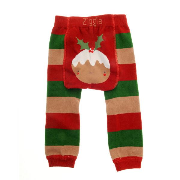 Christmas Pudding & Socks - Newborn Baby Leggings - 0-6 Months - Ziggle