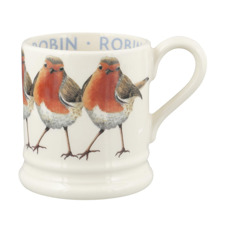 Emma Bridgewater - Half Pint Mug (300ml/1/2pt) - 9.3x8.2cms - Birds - Robins