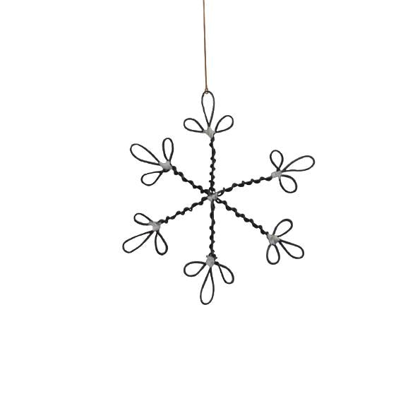 Rusty Wire Christmas Snowflake - Small - 6.2x6cms - East Of India