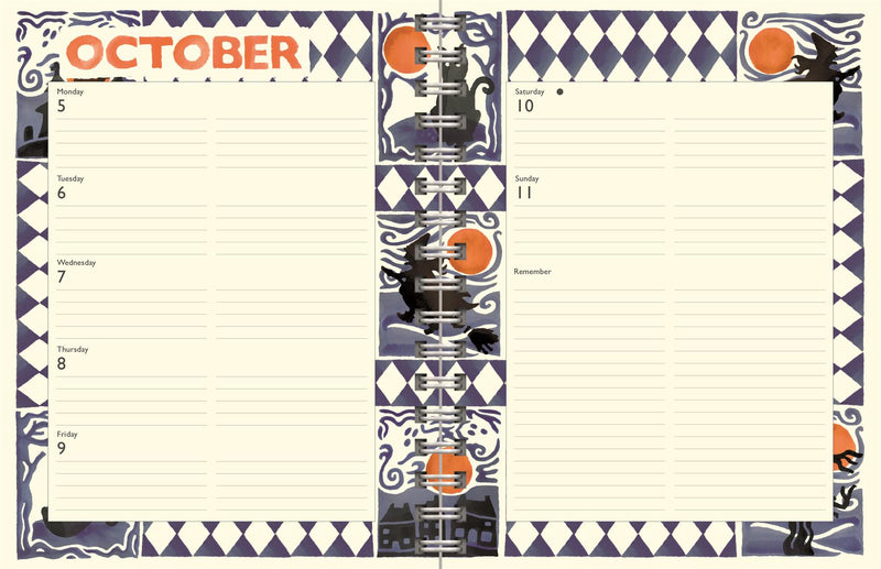 Emma Bridgewater - 2026 Week To View A5 Spiral Bound Engagement Diary - Fruit & Flowers