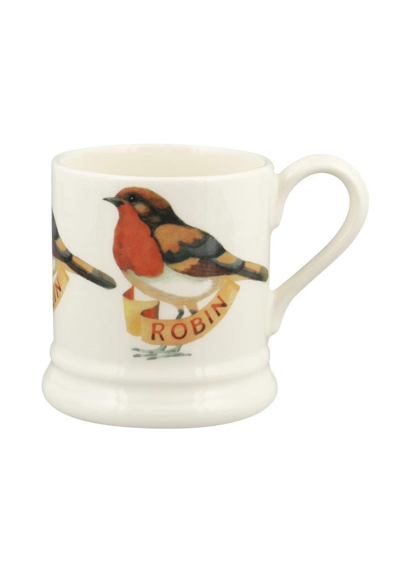 Emma Bridgewater - Half Pint Mug (300ml/1/2pt) - 9.3x8.2cms - Birds - Robin