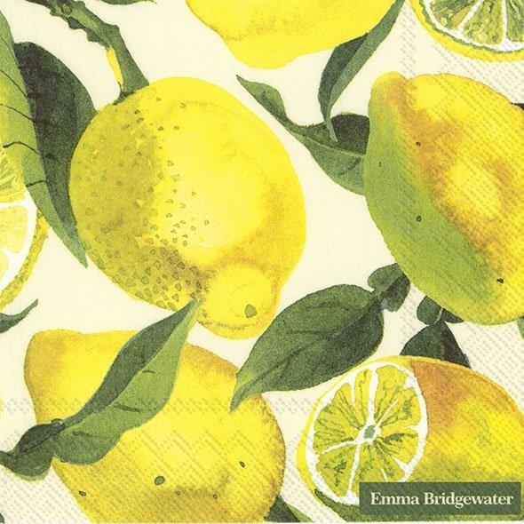 Emma Bridgewater - 20 x Lunch Paper Napkins/Serviettes - 33x33cms - Lemons