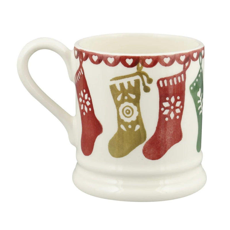 Emma Bridgewater - Half Pint Mug (300ml/1/2pt) - 9.3x8.2cms - Christmas Stockings