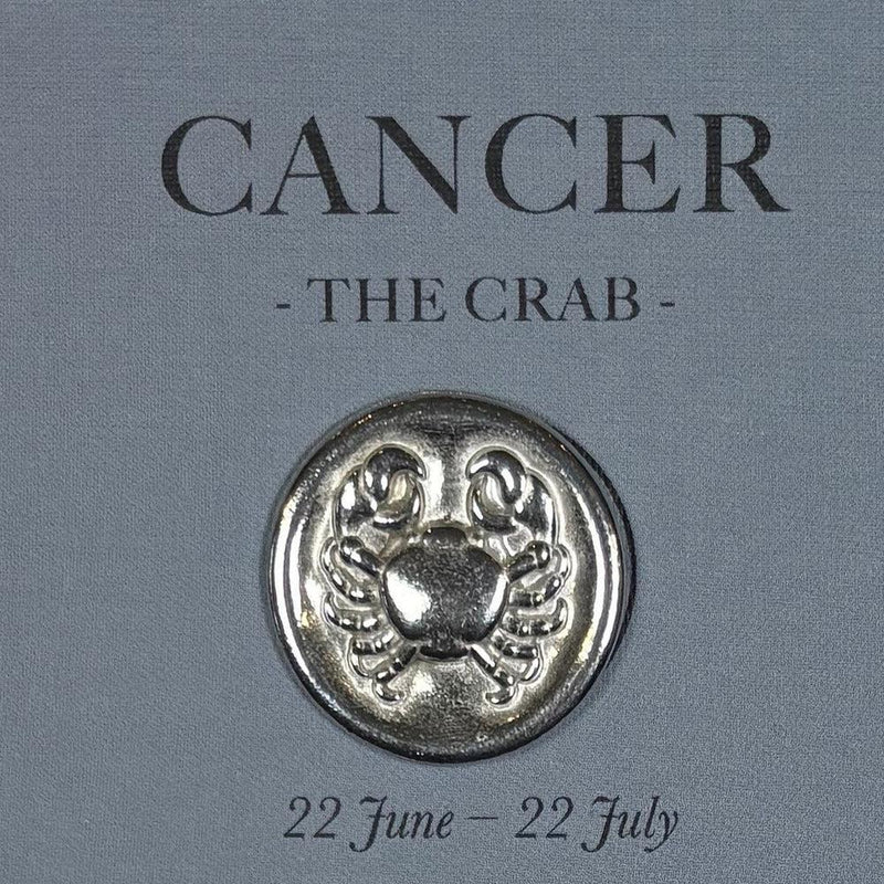 Cancer The Crab (22 June - 22 July) - Zodiac Lucky Pocket Charm - Pewter Token - Compton & Clarke