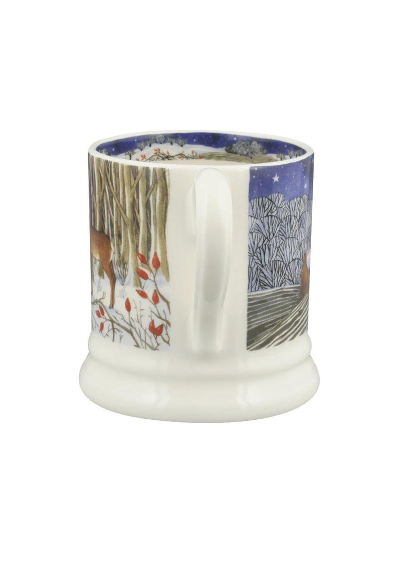 Emma Bridgewater - Half Pint Mug (300ml/1/2pt) - 9.3x8.2cms - Winter Animals - Midnight Deer