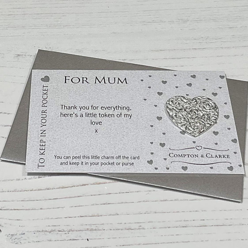 Mum - Pocket Charm - Pewter Tree - Compton & Clarke