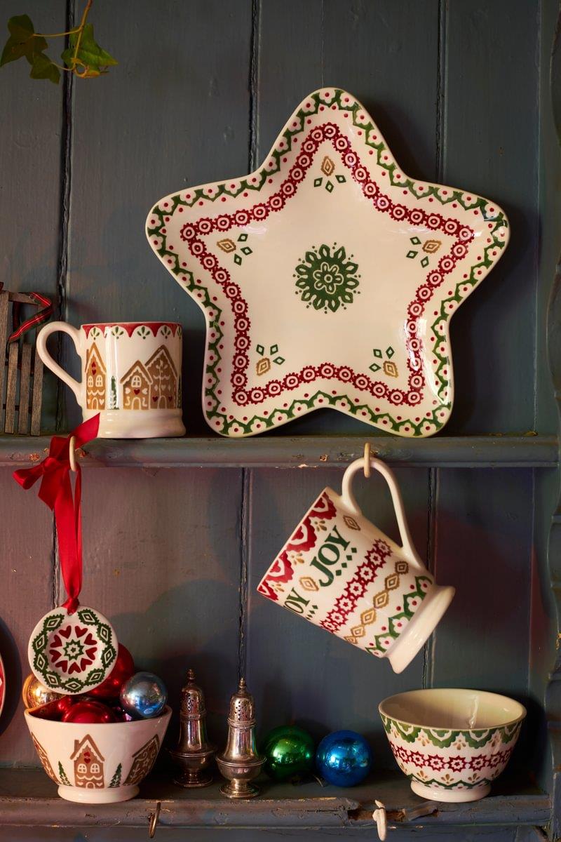 Emma Bridgewater - 12.5ins Star Serving Plate/Platter - Christmas Joy