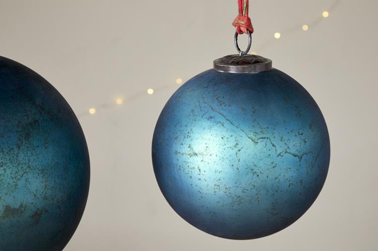 Oko Giant Bauble - Matt Teal Blue OB3802 - Large 20x20x20cms - Nkuku
