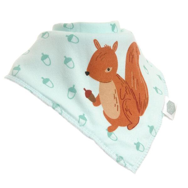 Woodland - Squirrels/Hedgehogs/Toadstools - Absorbant Bandana Dribble Bibs - Pack of 4 - Suitable From Birth - Ziggle
