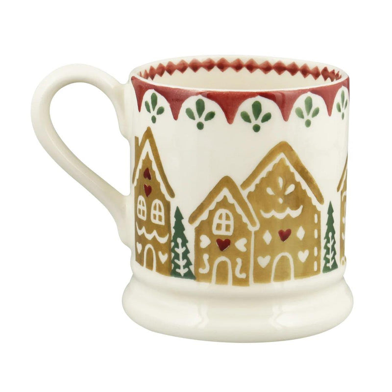 Emma Bridgewater - Half Pint Mug (300ml/1/2pt) - 9.3x8.2cms - Christmas Gingerbread Houses