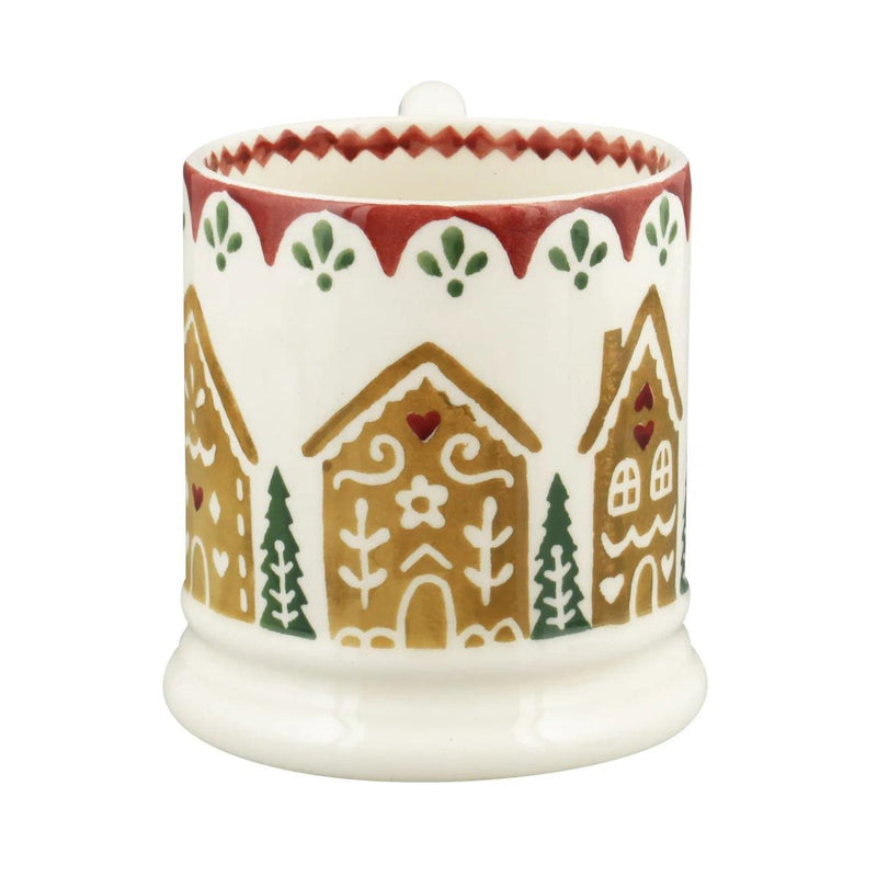 Emma Bridgewater - Half Pint Mug (300ml/1/2pt) - 9.3x8.2cms - Christmas Gingerbread Houses