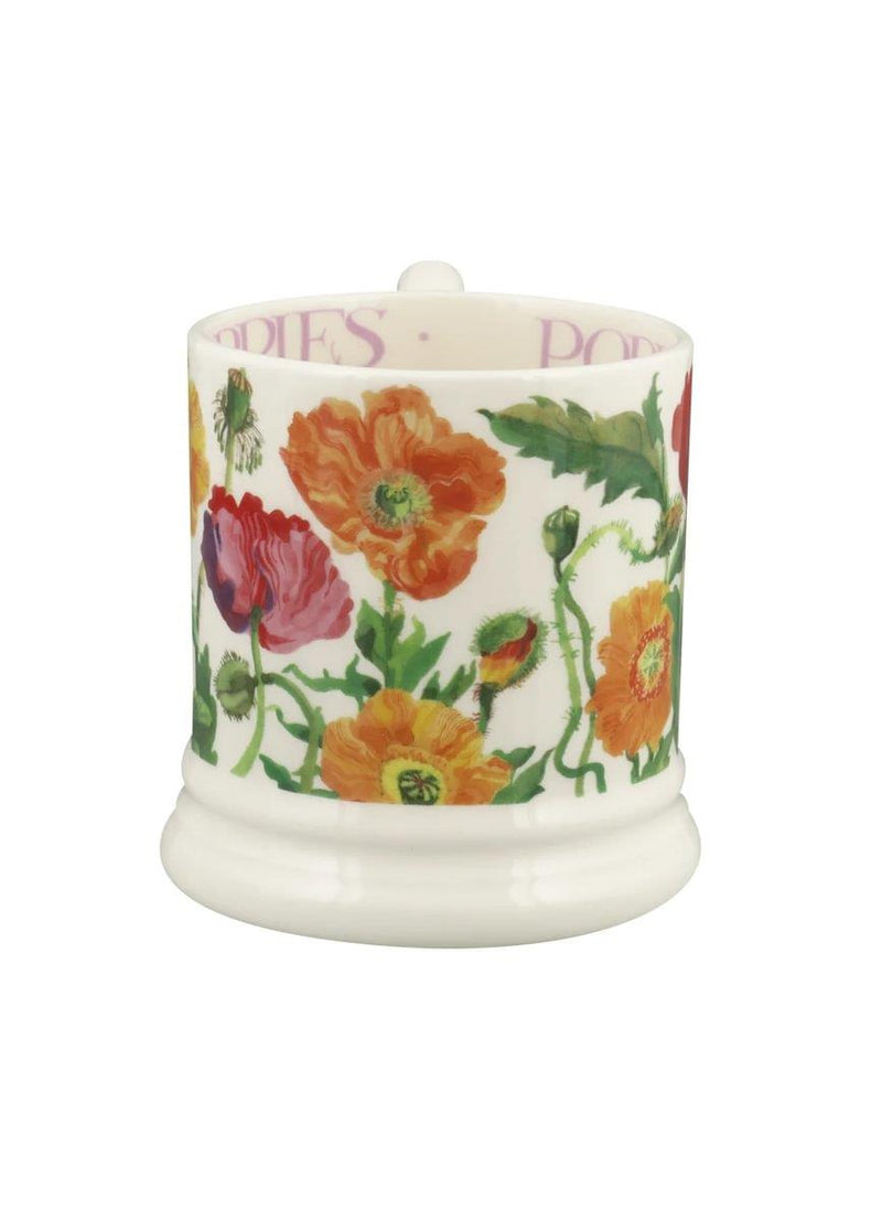 Emma Bridgewater - Half Pint Mug (300ml/1/2pt) - 9.3x8.2cms - Flowers - Poppies