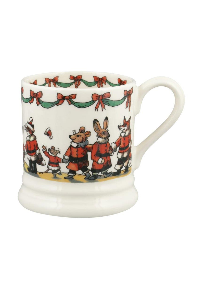 Emma Bridgewater - Half Pint Mug (300ml/1/2pt) - 9.3x8.2cms - Christmas Woodland Santa