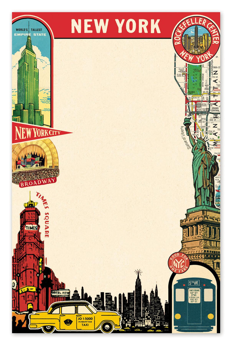 Cavallini - Notepad - New York - 100 Sheets/17x11cms