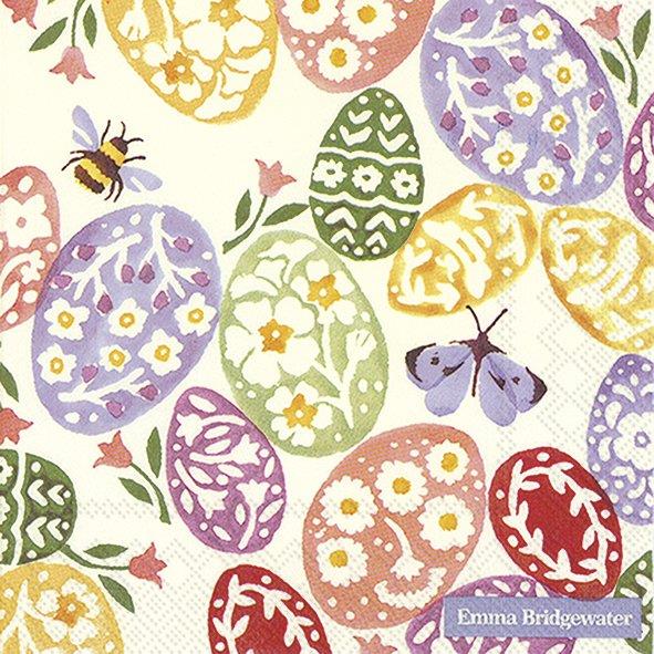 Emma Bridgewater - 20 x Lunch Paper Napkins/Serviettes - 33x33cms - Multi-Coloured Easter Eggs