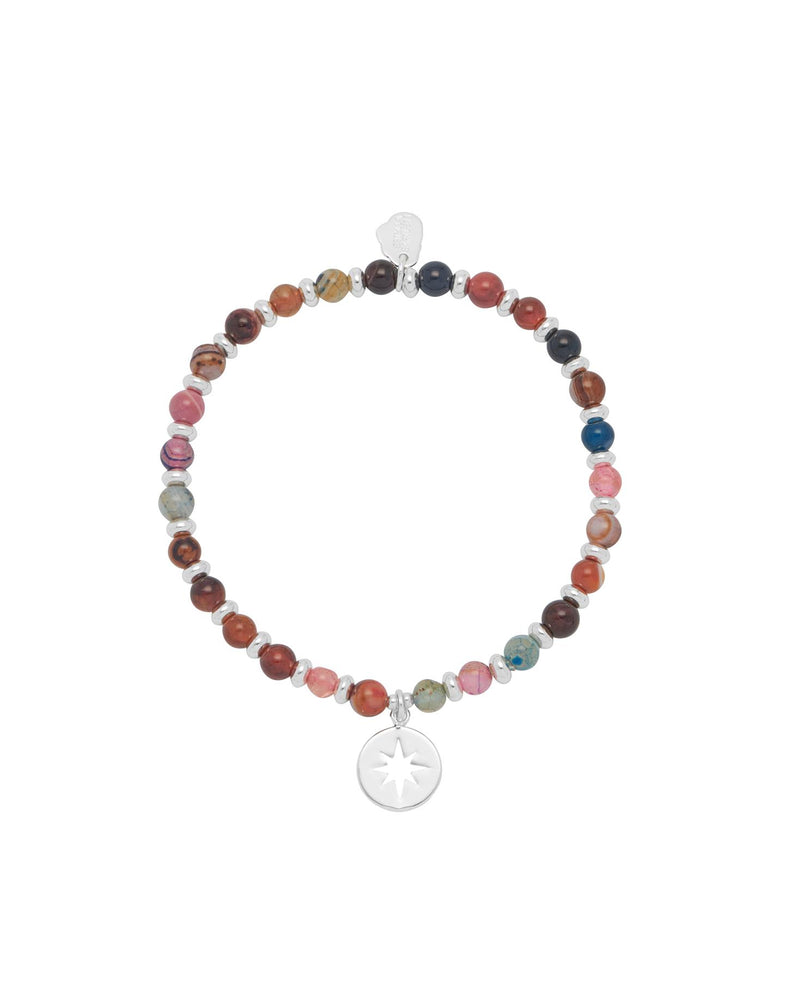 Amelia Gemstone Bracelet - Starburst Bubble - Silver Plated - Estella Bartlett