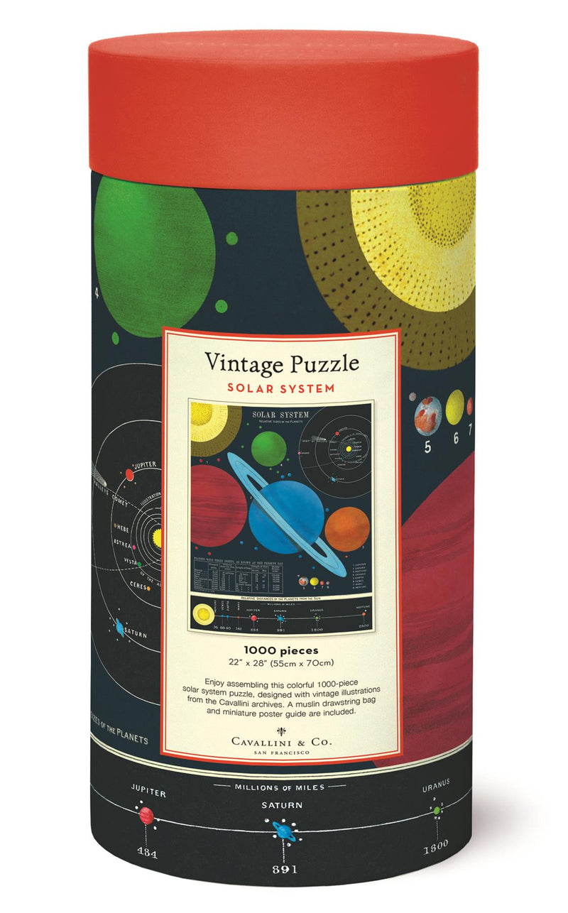 Cavallini - Vintage Jigsaw Puzzle - 1000 Pieces - 55x70cms - Solar System