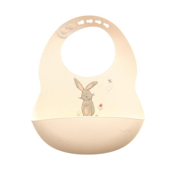 Silicone Catch It/Pelican Bib - Bunny Rabbit - 3-36 months - Ziggle