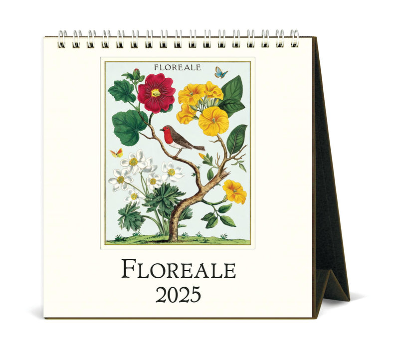 Cavallini - 2025 Desk Calendar - 6 x 6.5ins - Floreale