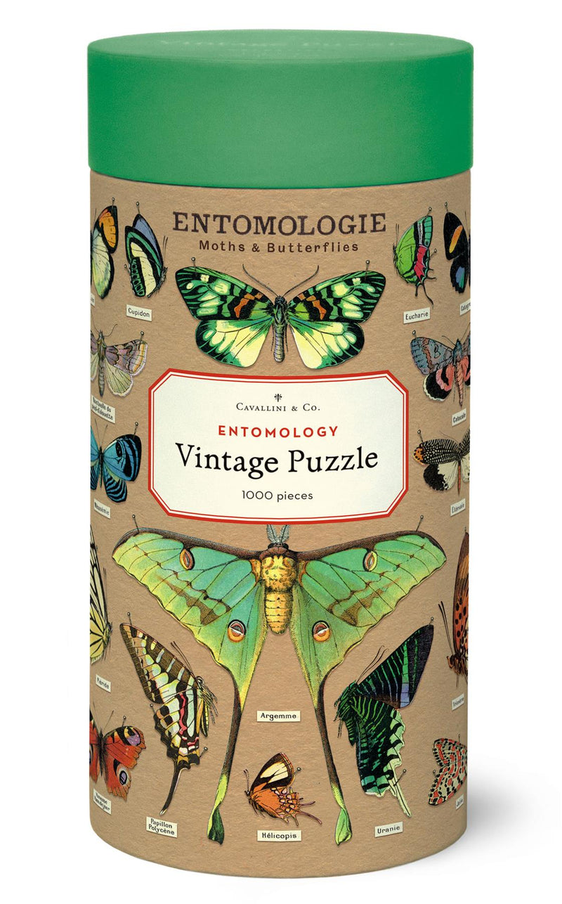 Cavallini - Vintage Jigsaw Puzzle - 1000 Pieces - 55x70cms - Entomology - Moths & Butterflies