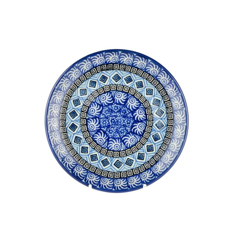 Tea Plate/Side Plate - Blue Mosaics - 16cms - 0261-1917X - Polish Pottery