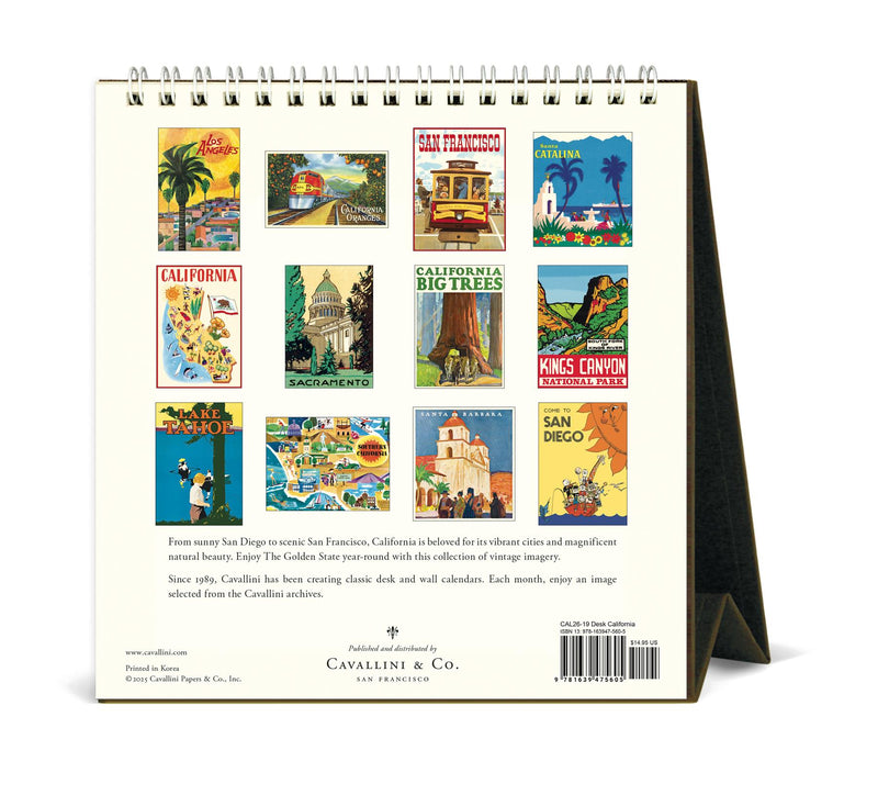 Cavallini - 2026 Desk Calendar - 6 x 6.5ins - California