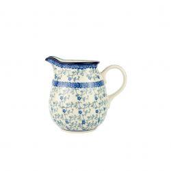 Creamer Milk Jug - Tiny Blue Flowers - 500ml - 0079-1952X - Polish Pottery