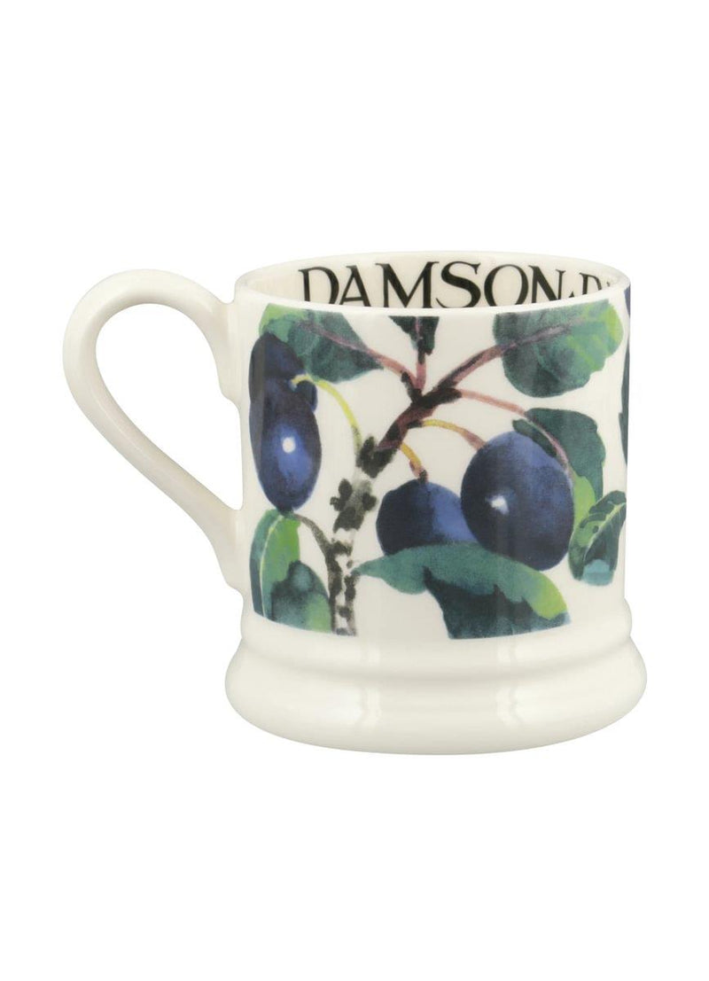 Emma Bridgewater - Half Pint Mug (300ml/1/2pt) - 9.3x8.2cms - Trees & Leaves - Damsons