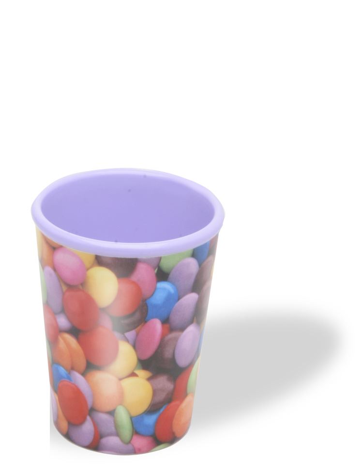 Splash - Smartie Sweets Photo Print Mini Beaker - Melamine - 3ins/7.5cms