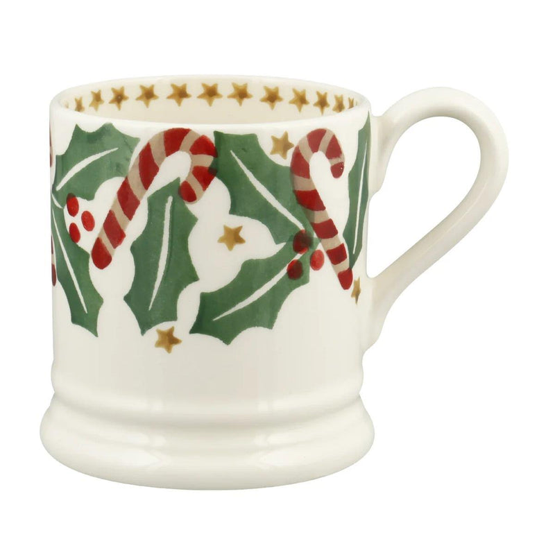Emma Bridgewater - Half Pint Mug (300ml/1/2pt) - 9.3x8.2cms - Christmas Candy Canes