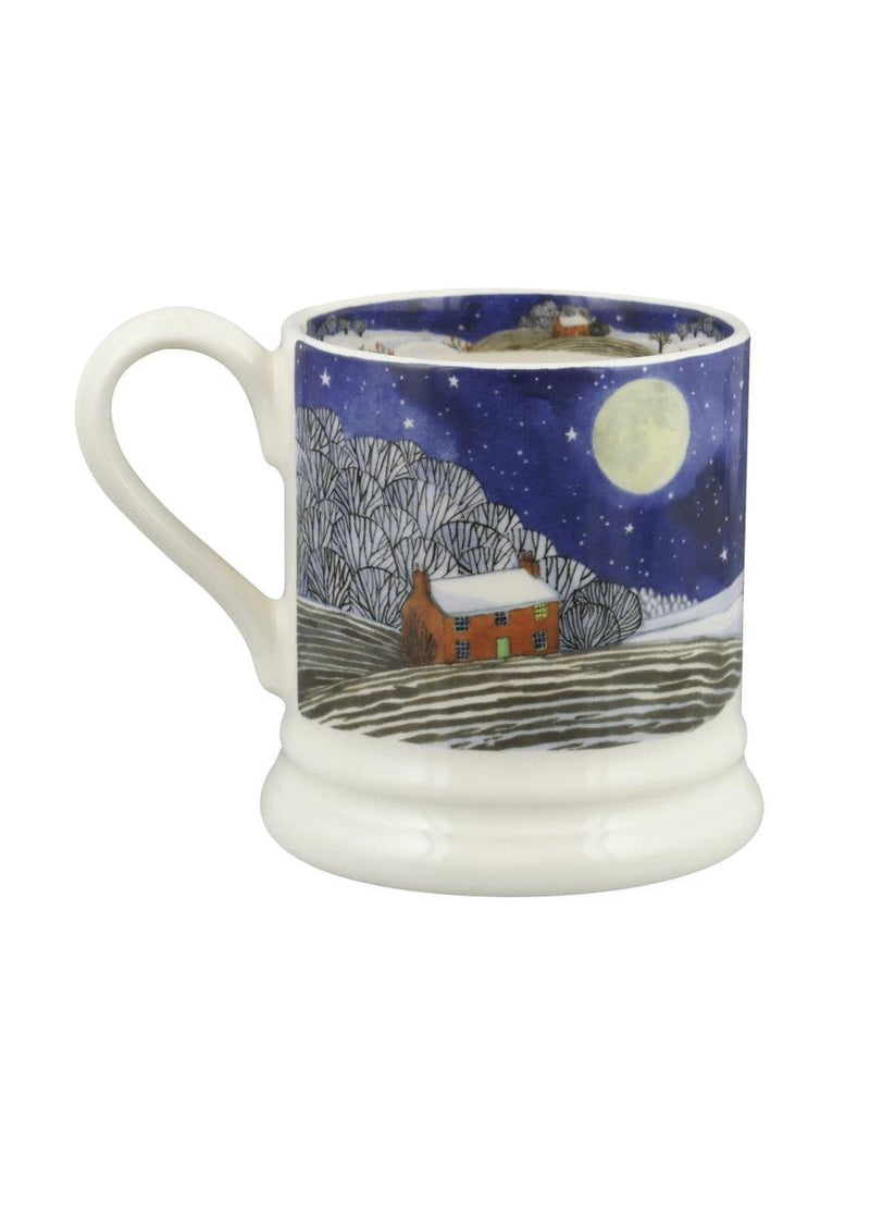 Emma Bridgewater - Half Pint Mug (300ml/1/2pt) - 9.3x8.2cms - Winter Animals - Midnight Deer