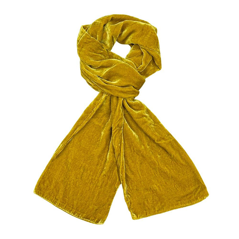 Lua - Silk Velvet Scarf - Plain Velvet - 165 x 17cms - Various Colour Options
