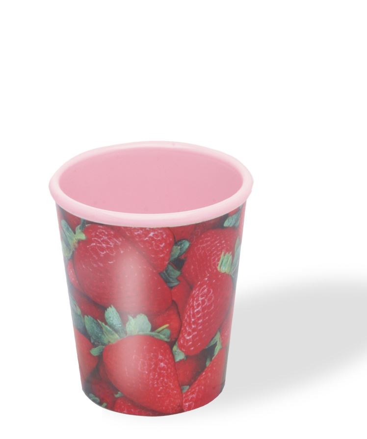 Splash - Strawberry Photo Print Mini Beaker - Melamine - 3ins/7.5cms