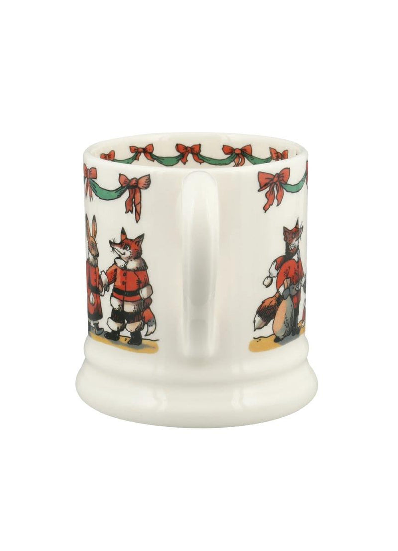 Emma Bridgewater - Half Pint Mug (300ml/1/2pt) - 9.3x8.2cms - Christmas Woodland Santa