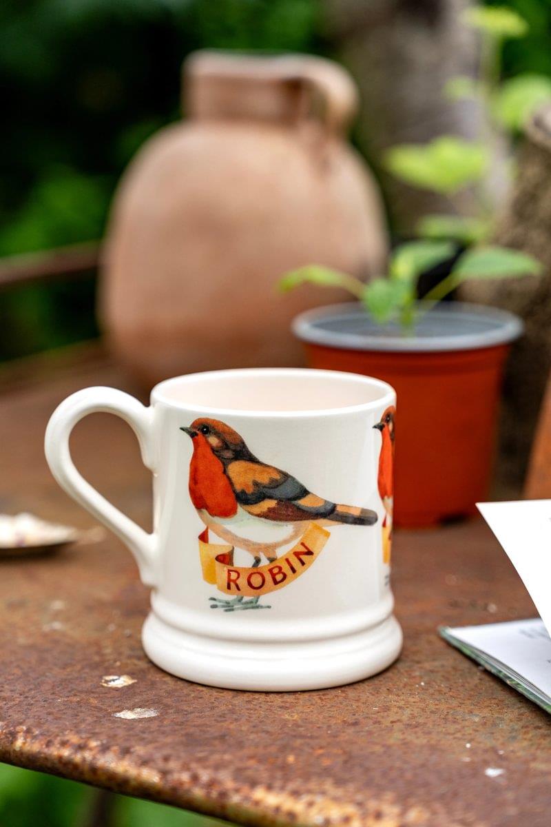 Emma Bridgewater - Half Pint Mug (300ml/1/2pt) - 9.3x8.2cms - Birds - Robin