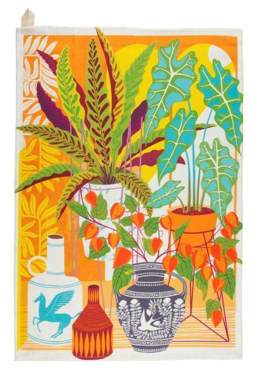 Printer Johnson - 100% Cotton Tea Towel 60 x 75cms - Vases & Vessels