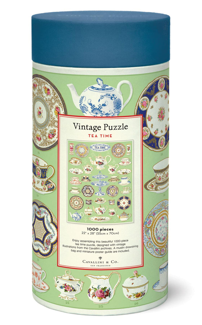 Cavallini - Vintage Jigsaw Puzzle - 1000 Pieces - 55x70cms - Tea Time