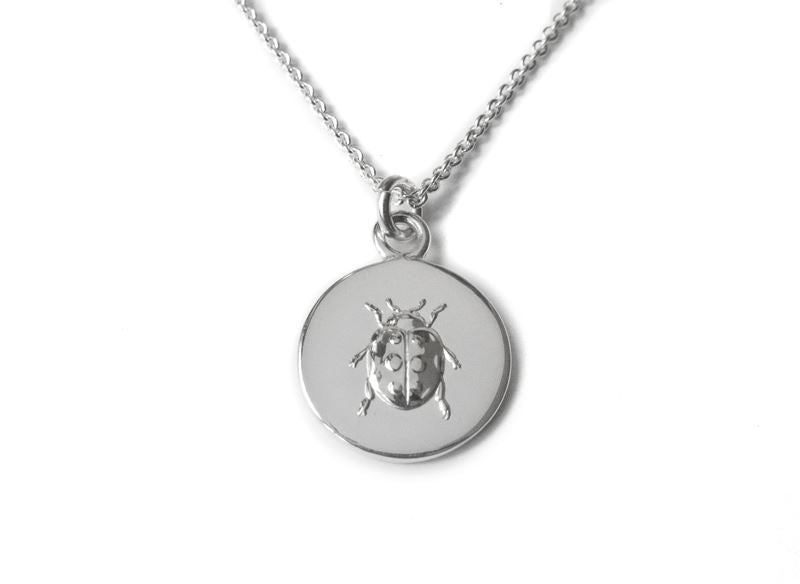 Sterling Silver - Lady Luck Ladybird Necklace - Tales From The Earth - Presented In Pale Blue Gift Box