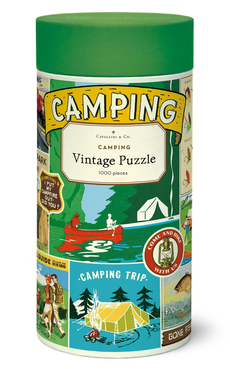 Cavallini - Vintage Jigsaw Puzzle - 1000 Pieces - 55x70cms - Camping