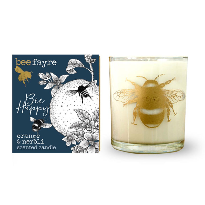 Beefayre - Bee Happy - Orange & Neroli - Scented Candle - 20cl/50hours