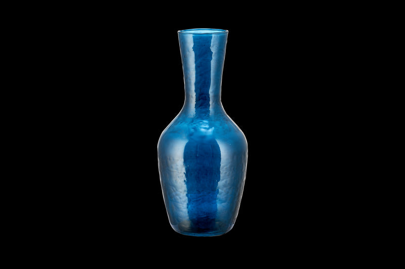 Yala Hammered Jug - Indigo Blue Glass - One Size - Nkuku