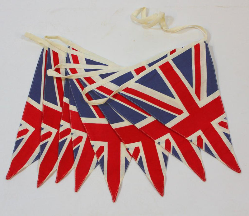 100% Cotton Bunting - Vintage Union Jack - 10m/31 Double Sided Flags - The Cotton Bunting Company