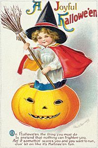 Cavallini - Glitter Greetings Carte Postale - Halloween - Tin of 12