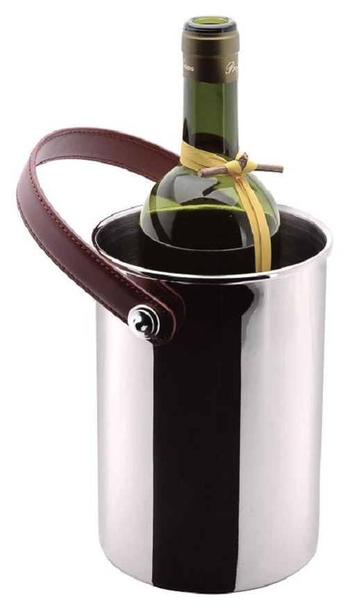 Roberts & Dore - Tuscan Wine Bottle Chiller With Leather Handle - Gift Boxed