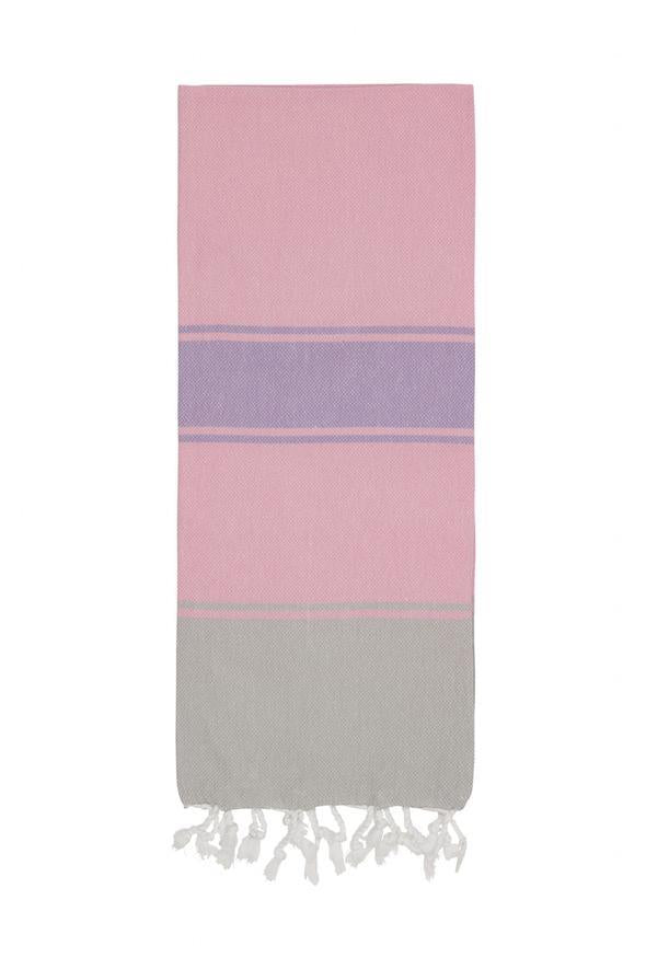 Talia Hammam Hair Towel - Light Pink/Lilac - Ailera 90x55cms