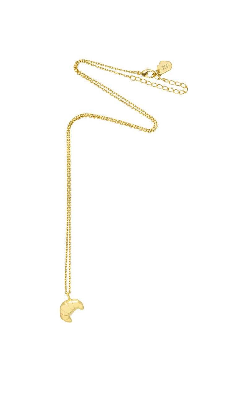 Croissant Charm Necklace - Gold Plated - Let&