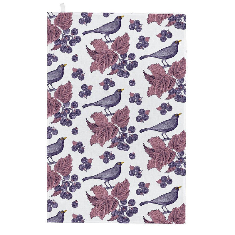 Thornback & Peel - 100% Cotton - Tea Towel - 47 x 77cms - Blackbird & Bramble